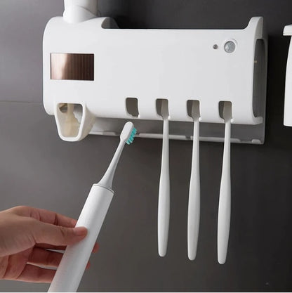 UV Light Toothbrush Cleaner & Toothpaste Dispenser